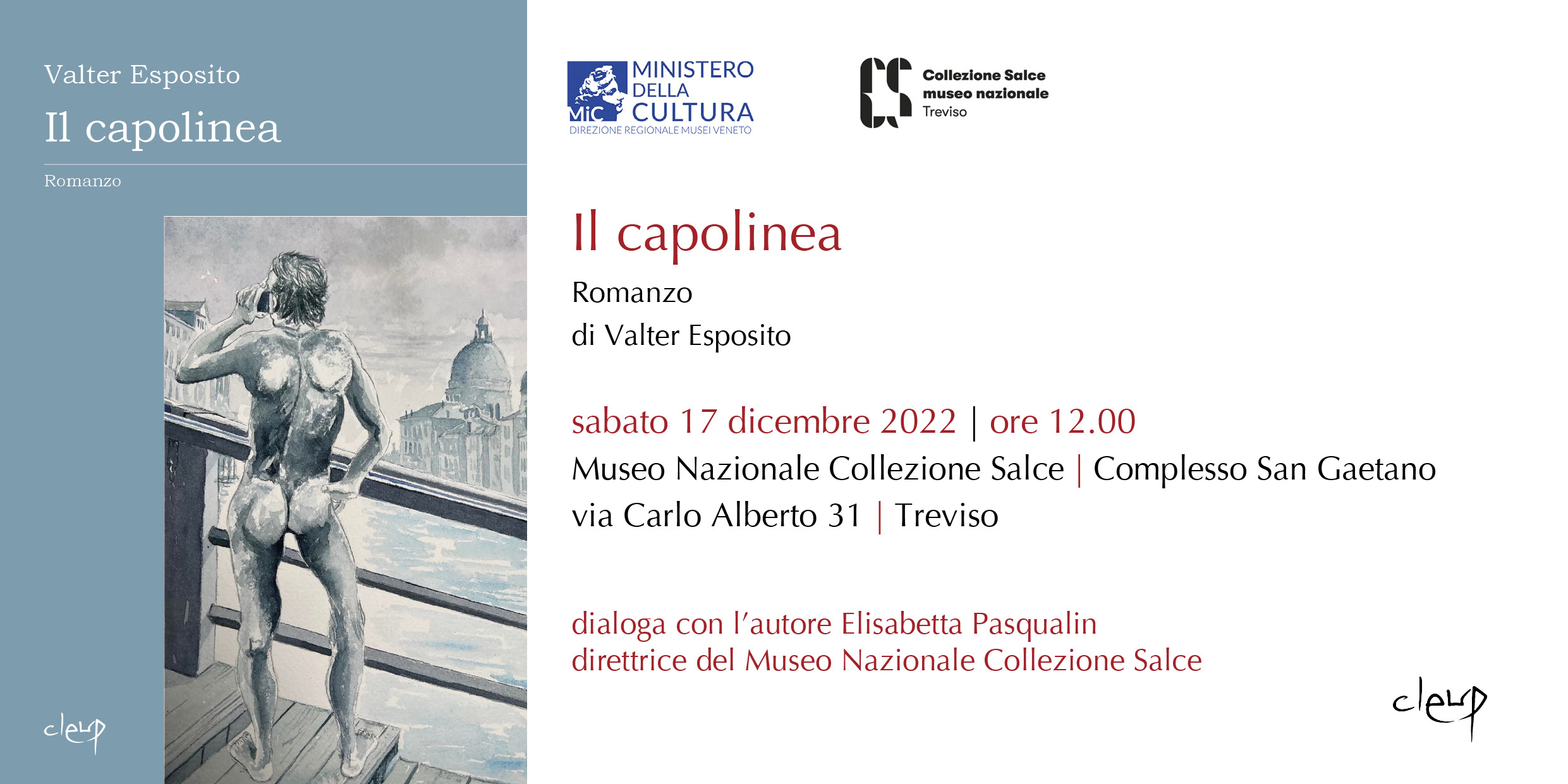 MUSEO COLLEZIONE SALCE | presentazione dell'ultimo romanzo del giornalista e scrittore 𝗩𝗮𝗹𝘁𝗲𝗿 𝗘𝘀𝗽𝗼𝘀𝗶𝘁𝗼: 𝙄𝙡 𝙘𝙖𝙥𝙤𝙡𝙞𝙣𝙚𝙖